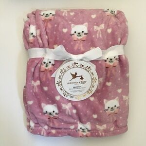 NEW My Cozy Baby Blanket Kittens and Bows Soft Lightweight | Adirondack Baby